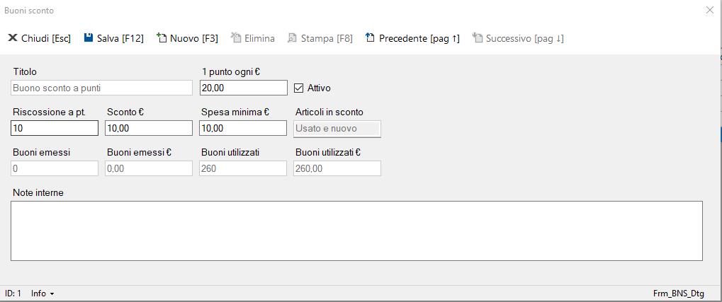 Buoni sconto a punti